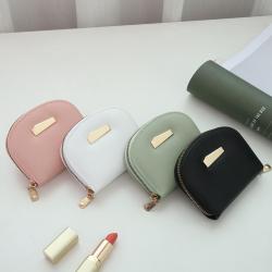 Mini Bag Pocket Lady's Purse Bolsos De Mujer Zipper Card Bag Wholesale Pu Leather Pure Color Fashion Purses