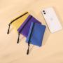 Factory wholesale 2024 new ladies oxford cloth solid color mini zipper coin purse crossbody key bag wallets