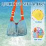 Wholesale New Zip Up Large Capacity Beach Toy Shell Bags Adjustable Carrying Straps Mesh Tote Bags