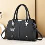 2023 New Middle-aged Women's Handbag Large Capacity Shaped Messenger Bag Butterfly Pendant Single Shoulder Bag