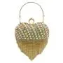 New Bridal Wedding Elegant Rhinestone Clutch Bag Handbag Banquet Tassel Heart Evening Bags For Woman