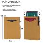 Customize Slim Minimalist Pop Up Leather Wallet RFID Blocking Credit Card Holder Capsule Wallets for Men