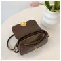ZR683 Women's Bags Fashion PU Leather Girl Retro Small Square Bag Simple Button Shoulder Lady Crossbody Phone Bag Female Party