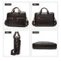 ZWY104 Men Vintage Business Briefcase Daily Work Travel Genuine Leather Laptop Bag Wholesale Waterproof Portable Shoulder Bag