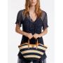 Summer Large Straw Rafia Women Tote Bags Summer Vacation Beach Bags Woven With Vegan Leather Custom Logo Fashion Womens Handbags