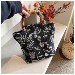 KBW774  Customized Hot Chinese Style Bag Women Fashion Jacquard Temperament Bamboo Handbag Simple Cheongsam Chinese Tote Bag