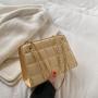 Women's Shoulder Bags 2024 New Korean Retro Chain Solid Color Armpit Bag Lingge Casual Bags for Women