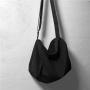 Custom Factory Direct Women Simple Casual Messenger Canvas Bag Solid Color Student School Bag Korean Shoulder Bag Wholesale