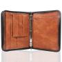 Custom document folder leather business portfolio organizer folder A4 zipper portfolio