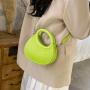 ZR240 Small Crowd Design Western-style Women's 2023 New Spring Versatile Solid Color Messenger Bag Pleated Shoulder Bag