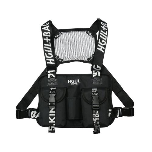 Custom Waterproof Nylon Men Chest Bags Front Pocket Fashion Light Weight Men Chest Rig Bag