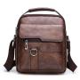 XL005 Best-selling Vintage Men's Shoulder Bag Daily Life Multi-layer Large Capacity Handbag Wear-resistant Durable Leather Bag