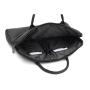 HR157 Wholesale Customized Logo Portable Zipper File Bags Oxford Cloth Black Briefcase for Men Office Data Bag Meeting Package