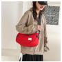HR011 Unisex Casual Sports Shoulder Bag Lovers Nylon Zipper Fashion Couple Crossbody Bag Street Trendy Cool Soft Travel Bag