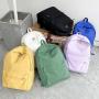 KBW591Fashion Shoulder Backpack Travel Bag Nylon Simple Solid Color College Junior High School Student School Bag
