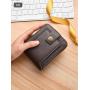 ZF220 Men Wallet Short Retro Fashion Zip Bag Multi-card Position Large Capacity Pop Card Bag Daily Carry PU Leather