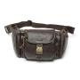 Fashion Small Cow Leather Chest Sling Pack Outdoor Leisure Shoulder Bag for Men