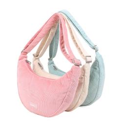 CHANGRONG Custom ladies Causal Sport Camping Corduroy Sling Crossbody Bag