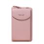 New Ladies Fashionable Single-Strap Shoulder Messenger Bag Large Capacity Zipper Clutch Wallet Portable Mobile Phone Solid Color