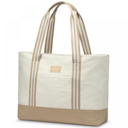 LOVEVOOK Stylish Lightweight 15.6 In Large Canvas Work Tote Laptop Teacher Bag Business Shoulder Bag Travel Tote Bags for Women
