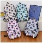 HR353 Graffiti Trend College Students Outdoor Bag Nylon Travel Computer Couple Casual Backpack Waterproof Neutral Backpack