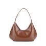 2024 Spring New Genuine Leather Moon Women's Bag Solid Color carteras para mujer 	 sac a main