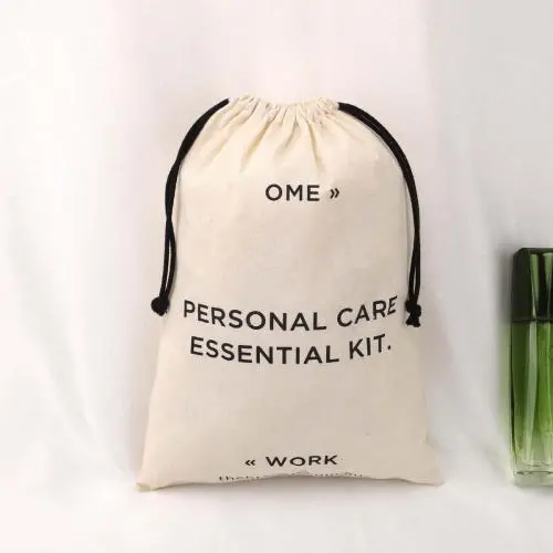 Eco-friendly Recycled Cotton Drawstring Shopping Clothes Storage Bag Custom Logo Printed Muslin Dust Gift Cotton Pouch
