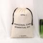 Eco-friendly Recycled Cotton Drawstring Shopping Clothes Storage Bag Custom Logo Printed Muslin Dust Gift Cotton Pouch