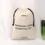 Eco-friendly Recycled Cotton Drawstring Shopping Clothes Storage Bag Custom Logo Printed Muslin Dust Gift Cotton Pouch