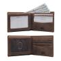 Premium crazy horse leather purse compact custom rfid genuine cowhide leather designer mens travel wallet
