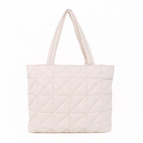 CHANGRONG Custom Lightweight Quilted  Puffer Handbag Luxury Puffer travel Tote With Zipper