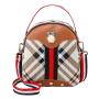 2024 new checkered shoulder bag female Korean fashion casual backpack handbag single shoulder crossbody bag