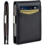 Customized leather money clips wallet men's leather clip card holder pu money clips