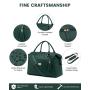 LOVEVOOK leather Travel & Sports Large Duffel Bags carry on Weekender Luggage travel Bags Zipper Bags With Shoes Compartment