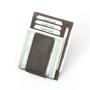 Crazy Horse Men's Cow Leather Wallets Anti-Theft RFID Blocking Wallet Brown Credit Card Holder Money Cash Clip