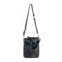 New design handbags nylon lady shoulder bag Fashion fold messenger bag for women PU stitching bucket small crossbody bag