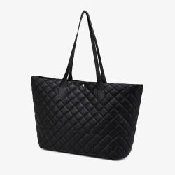 Gelory Wholesale PU Leather Big Capacity Daily Life Office Lady Handbag Custom Velvet Embroider Women Tote Hand Bag