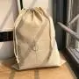 Custom Logo Printed Cotton Linen Jute Bag With String