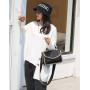 Custom logo PU leather Casual  bags women  handbag purse and fashion square shoulder bags with strong sewing