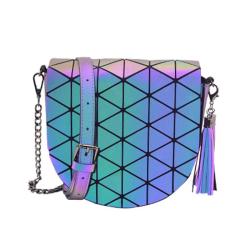 2021 New arrival factory wholesale geometric luminous school bag girls shoulder bag ladies messenger purse women hand bags