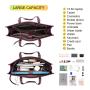 Wholesale 2pc Stylish office lady PU tote handbag sets large leather shoulder bags Croc solid laptop briefcase handbag for women