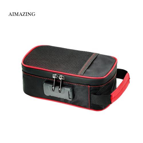 Custom Carbon Lined Stash Storage Odor Smellproof Case Box Bags Durable Polyester Smell Proof Bag