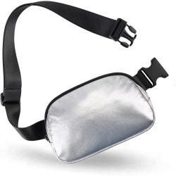 Gelory Fashionable Mini Belt Bag Travel Workout Running Hiking PU Leather Fanny Pack Chest Bag for Women