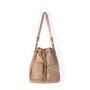 New Nylon Shoulder Bag External Pocket Cool Girls Nylon Tote Bag Drawstring Design Waterproof Bucket Bag for Women