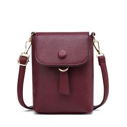 New Pure Color Simple Match Foreign Style Texture Purse Mobile Phone Bag Single Shoulder Oblique Span Mini Female Bag