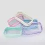 New Arrival Low MOQ 6 Colors Clear Bag Toiletry Cosmetic Pouch Bags Transparency PVC Zipper Clear Travel Makeup Bag
