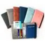 HR244 Strap PU Leather RFID Passport Bag Anti Theft Clip ID Portable Bank Card Holder Daily Matching Solid color Wallet Clip