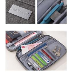 ZF221  Waterproof Passport Bag Multifunctional Document Storage Bag Large Capacity Card Bag Travel Abroad Portable Wallet