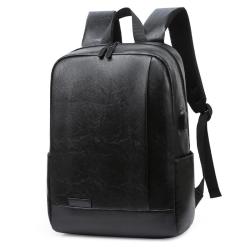 ZR632 Men Computer Backpack Laptop Bag USB High Quality PU Zipper Customizable Logo Backpack Business Schoolbag Outdoor Sports