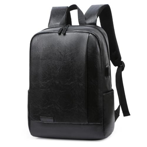 ZR632 Men Computer Backpack Laptop Bag USB High Quality PU Zipper Customizable Logo Backpack Business Schoolbag Outdoor Sports